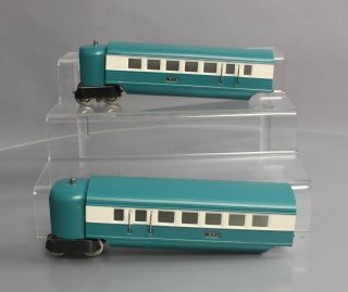 Lionel 637 Vintage O Gauge Blue Comet Streamline Passenger Cars [2] - Repainted