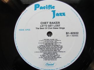 Let ' s Get Lost The Best Of Chet Baker Sings Rare Pacific Jazz Shrink NM C1 - 92932 3