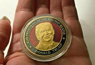 45th President Of The United States Donald J.  Trump Challenge Gold Tone Coin