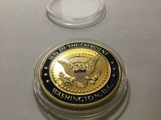 45th President of the United States Donald J.  Trump Challenge Gold Tone Coin 3
