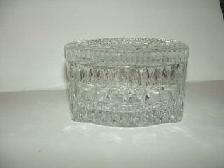Vintage Clear Glass Candy Keepsake Catch - All Dish W Lid 4 " Across 1.  75 " Deep Euc