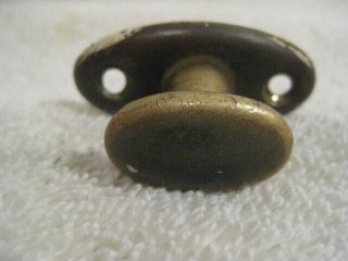 Vtg antique brass door thumb turn knob doorknob mortise lock key latch 3