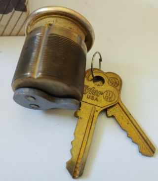 Taylor Brass Cylinder Lock w/2 Keys 2