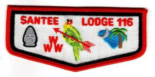Oa Santee Lodge 116 S21a Ordeal Flap 2006 Pee Dee Area Council Sc [zig388]