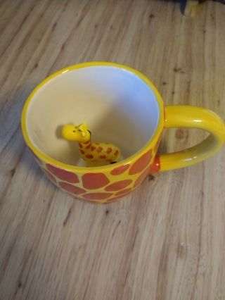 World Market - Giraffe Surprise Mug Cup Hand - Painted Dolomite