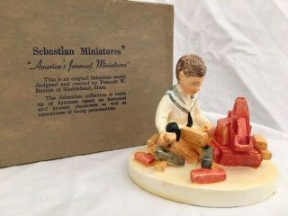 Sebastian Miniatures Figurine Numbered Limited Edition Building Days Boy