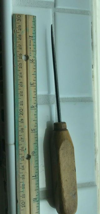 Ice Pick Vintage With Wooden Handle