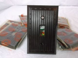 Brown Bakelite Wall Switch Plate Vintage Nos Switchplate Art Deco Single Gang