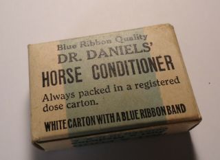 Antique Full Box Dr.  Daniels Horse Conditioner / Veterinary Medicine 2