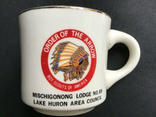 Boy Scout Mischigonong Lodge 89 Mug Black Letters Oa Order Of The Arrow Lhac