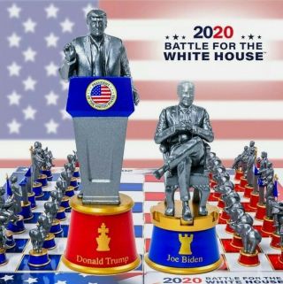 2020 Battle For The White House Chess Set With President Trump And Elect Biden