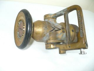 Vintage Akron Brass Co.  Auto - Stream Fire Hose Nozzle Collectible - L@@k