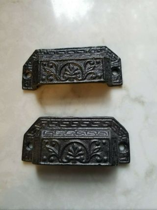 Vintage Handmade Cast Iron Bin/drawer Pulls