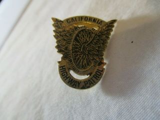 California Highway Patrol Chp Motorcycle Gold Toned Lapel Pin