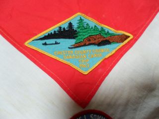 3 Vintage Boy Scouts Hankerchiefs Charles L Sommers BSA Wilderness Canoe Base. 3