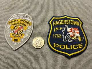 Hagerstown City Police Patch Set Two Maryland Police Patches