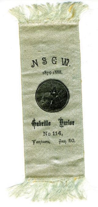 1875 - 88 Nsgw Ribbon Cabrillo Parlor 114 Ventura Ca