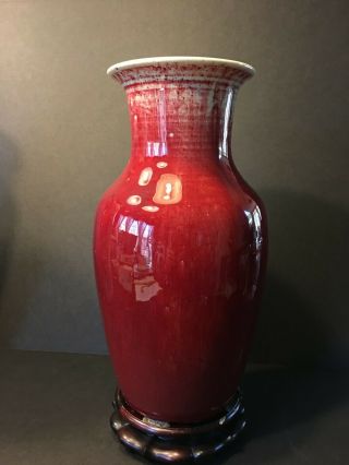 Old Large Fine Chinese Sang De Boeuf Vase,  Qing Period
