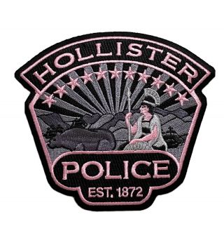 Hollister Police Breast Cancer Pink Patch San Benito County 2020