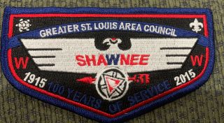 Oa Flap Lodge 51 Shawnee Greater St Louis Area 100th Anniversary Years Blue