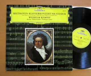 Dg 138 777 Beethoven Piano Concerto No.  5 Kempff Leitner Near West Germany