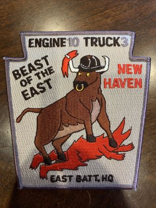 Connecticut - Haven Engine 10 Truck 3 East Batt Hq Patch - Beast Of The East
