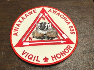Oa Awaxaawe Lodge 535 Vigil Honor Jacket Patch