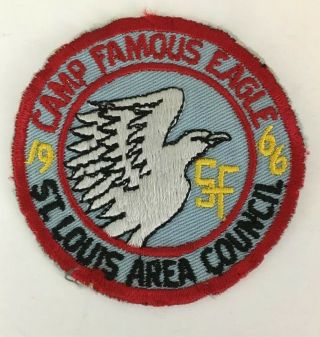 Boy Scout Camp Famous Eagle St.  Louis Area Council Patch 1966 Missouri Scouting