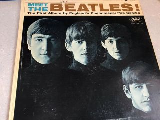 Meet The Beatles Lp (1964) Vintage Capitol High Fidelity Vinyl Record