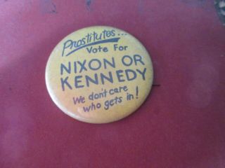 1960/70s Vn Era Prostitutes Vote For Nixon Or Kennedy Button