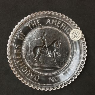 Daughters of the American Revolution DAR Pairpoint Cup Plate Paul Revere Boston 2