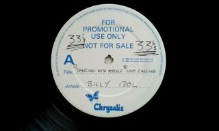 Billy Idol " Dancing With Myself " 4 Track 12 " Promo Single 1983