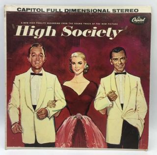 High Society Soundtrack Frank Sinatra Bing Crosby Grace Kelly Stereo Lp Vg,