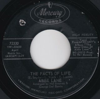 Latin / Jazz / Vocal - - Abbe Lane - - Some Of These Days / The Facts Of Life 2