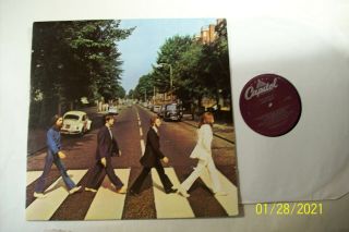 Abbey Road By The Beatles (capitol So - 383) 1978 Released Vg,  Blue Dress On Back