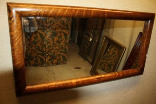 19th Century Large Arts & Crafts Rectangular Oak Mirror