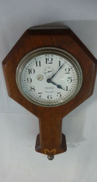Antique Waltham Watch Wall Clock