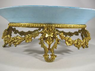 Antique French Sevres bronze & porcelain tray AR815 6