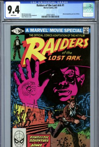 Raiders Of The Lost Ark 1 (1981) Marvel Cgc 9.  4 White Pages Movie Adaptation