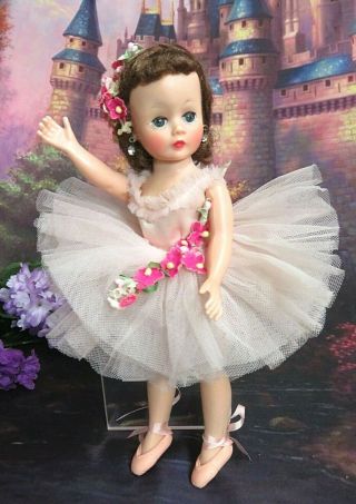Vintage 1950s Madame Alexander Cissette Doll Tagged Pink Ballerina Dress Shoes