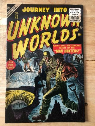 Journey Into Unknown Worlds 42 " Man - Hunters " Atlas Comics