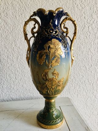 Late 1890s Turn Teplitz Austria Art Nouveau Porcelain Vase Rstk