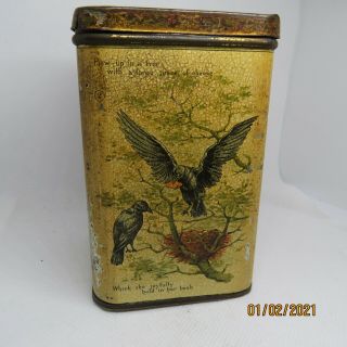 carr ' s juvenile biscuit tin 1897 Fox andthe cheese,  aesop fable panels 2