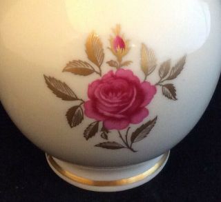Lenox Rhodora Rose Bud 8” Vase With Gold Trim USA 3