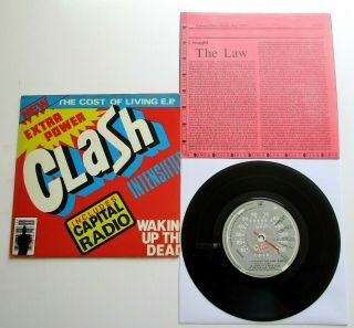 The Clash - The Cost Of Living Ep Uk 1979 Cbs Records 7 " Single Gatefold,  Inner