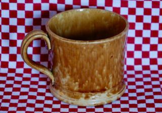 Antique Yellow Ware Mug Bennington Rockingham Style