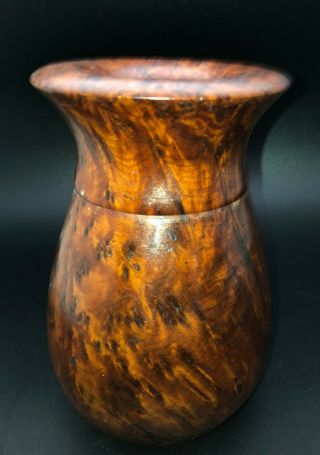 Antique Burlwood Burl Wood Vase