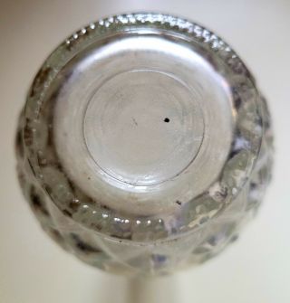 Vintage Clear Diamond Cut Glass Vase 2