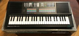 Vintage Yamaha Portasound Pss - 470 Electronic Keyboard Digital Synthesizer W/ Box