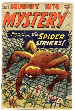 Journey Into Mystery 73 Reverse Spider - Man Prototype Kirby 1961 Marvel (j 4132)
